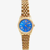 Michael Kors Lexington Quartz Blue Dial Rose Gold Steel Strap Watch For Women - MK3272 Authentic Buy Shop Now