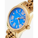 Michael Kors Lexington Quartz Blue Dial Rose Gold Steel Strap Watch For Women - MK3272 Authentic Buy Shop Now