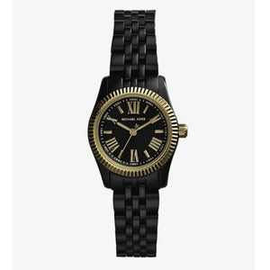 Michael Kors Lexington Quartz Black Dial Black Steel Strap Watch for Women - MK3299 Authentic Buy Shop Now