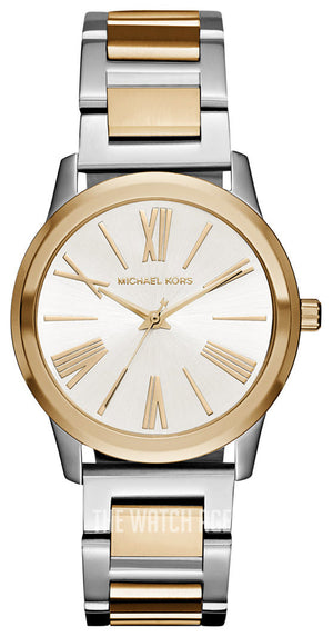 Michael Kors Hartman Quartz White Dial Two Tone Steel Strap Watch For Women - MK3521 Authentic Buy Shop Now