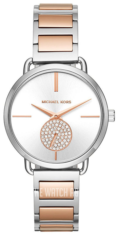 Michael Kors Portia Quartz Silver Dial Two Tone Steel Strap Watch For Women - MK3709 Authentic Buy Shop Now