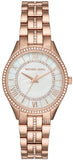 Michael Kors Lauryn Mother of Pearl Dial Rose Gold Steel Strap Watch for Women - MK3716 Authentic Buy Shop Now