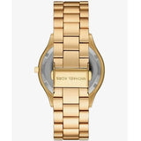Michael Kors Slim Runway Quartz Gold Dial Gold Steel Strap Watch For Women - MK4501 Authentic Buy Shop Now