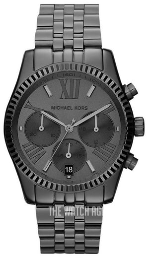 Michael Kors Lexington Chronograph Black Dial Black Steel Strap Watch For Women - MK5709 Authentic Buy Shop Now