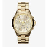 Michael Kors Bradshaw Chronograph Gold Dial Gold Steel Strap Watch For Women - MK5777 Authentic Buy Shop Now