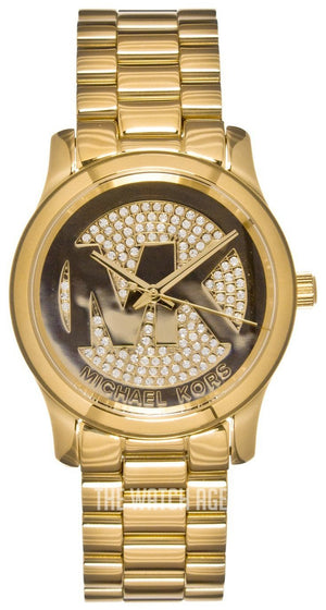 Michael Kors Runway Quartz Gold Dial Gold Steel Strap Watch For Women - MK5852 Authentic Buy Shop Now