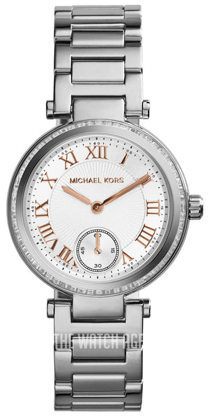 Michael Kors Skylar Quartz White Dial Silver Steel Strap Watch For Women - MK5970 Authentic Buy Shop Now