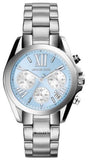 Michael Kors Bradshaw Chronograph Blue Dial Silver Steel Strap Watch For Women - MK6098 Authentic Buy Shop Now