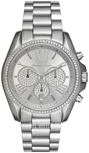 Michael Kors Bradshaw Chronograph Silver Dial Silver Steel Strap Watch For Women - MK6537 Authentic Buy Shop Now