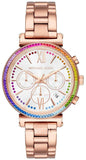 Michael Kors Sofie White Dial Rose Gold Steel Strap Watch For Women - MK6577 Authentic Buy Shop Now