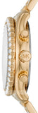 Michael Kors Layton Chronograph Gold Dial Gold Steel Strap Watch For Women - MK6977 Authentic Buy Shop Now