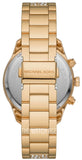 Michael Kors Layton Chronograph Gold Dial Gold Steel Strap Watch For Women - MK6977 Authentic Buy Shop Now