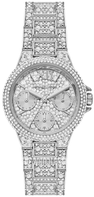 Michael Kors Camille Multifunction Crystals Silver Dial Silver Steel Strap Watch For Women - MK6996 Authentic Buy Shop Now