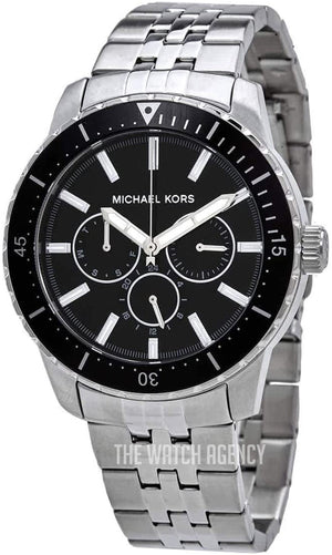 Michael Kors Cunningham Multifunction Black Dial Silver Steel Strap Watch For Men - MK7156 Authentic Buy Shop Now