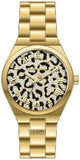 Michael Kors Lennox Three-Hand Gold Dial Gold Steel Strap Watch for Women - MK7500 Authentic Buy Shop Now