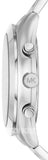 Michael Kors Slim Runway Chronograph Blue Dial Silver Steel Strap Watch For Men - MK8917 Authentic Buy Shop Now
