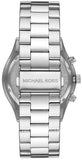 Michael Kors Slim Runway Chronograph Blue Dial Silver Steel Strap Watch For Men - MK8917 Authentic Buy Shop Now