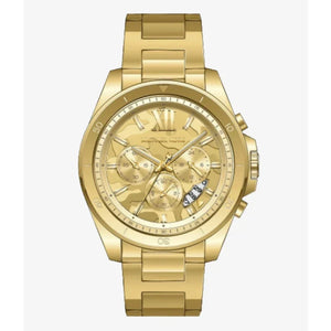 Michael Kors Brecken Chronograph Gold Dial Gold Steel Strap Watch For Men - MK8934 Authentic Buy Shop Now