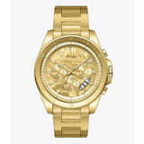 Michael Kors Brecken Chronograph Gold Dial Gold Steel Strap Watch For Men - MK8934 Authentic Buy Shop Now