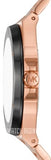 Michael Kors Lennox Chronograph Black Dial Rose Gold Steel Strap Watch For Men - MK8940 Authentic Buy Shop Now