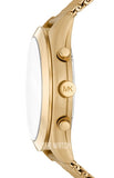 Michael Kors Slim Runway Chronograph Black Dial Gold Mesh Strap Watch For Men - MK9057 Authentic Buy Shop Now