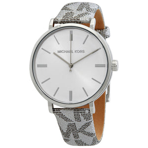 Michael Kors Addyson Quartz White Dial Gray Leather Strap Watch for Women - MK2951 Authentic Buy Shop Now