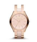 Michael Kors Slim Runway Rose Gold Dial Two Tone Steel Strap Watch for Women - MK4294 Authentic Buy Shop Now