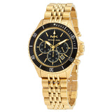 Michael Kors Bayville Chronograph Black Dial Gold Steel Strap Watch For Men - MK8726 Authentic Buy Shop Now