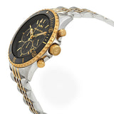 Michael Kors Bayville Chronograph Black Dial Two Tone Steel Strap Watch For Women - MK8872 Authentic Buy Shop Now