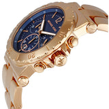 Michael Kors Bel Aire Blue Dial Rose Gold Steel Strap Watch for Women - MK5410 Authentic Buy Shop Now