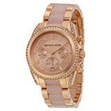 Michael Kors Blair Chronograph Rose Gold Dial Two Tone Steel Strap Watch for Women - MK5943 Authentic Buy Shop Now