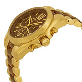 Michael Kors Bradshaw Chronograph Brown Dial Two Tone Steel Strap Watch For Women - MK5696 Authentic Buy Shop Now