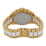 Michael Kors Bradshaw Chronograph White Dial Two Tone Steel Strap Watch For Women - MK5743 Authentic Buy Shop Now
