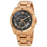 Michael Kors Brecken Chronograph Analog Black Dial Rose Gold Steel Strap Watch For Women - MK8563 Authentic Buy Shop Now