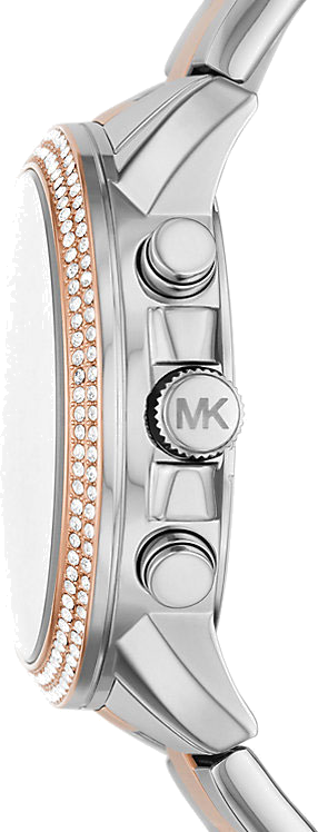 Michael Kors Bryn Pavé White Dial Two Tone Steel Strap Watch For Women - MK7201 Authentic Buy Shop Now