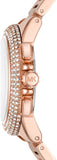 Michael Kors Camille Chronograph White Dial Rose Gold Steel Strap Watch For Women - MK6995 Authentic Buy Shop Now
