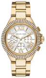 Michael Kors Camille Chronograph White Dial Gold Steel Strap Watch For Women - MK6994 Authentic Buy Shop Now