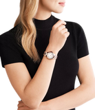 Michael Kors Camille Quartz White Dial Rose Gold Steel Strap Watch For Women - MK7256 Authentic Buy Shop Now