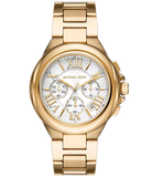 Michael Kors Camille Chronograph White Dial Gold Steel Strap Watch For Women - MK7270 Authentic Buy Shop Now