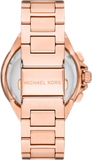 Michael Kors Camille Chronograph White Dial Rose Gold Steel Strap Watch For Women - MK7271 Authentic Buy Shop Now