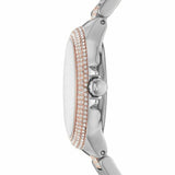 Michael Kors Camille Multifunction White Dial Two Tone Steel Strap Watch For Women - MK6846 Authentic Buy Shop Now