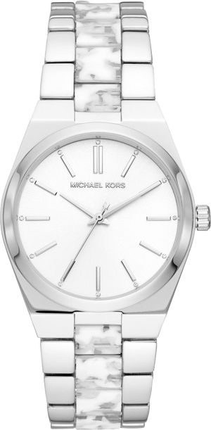 Michael Kors Channing Quartz White Dial Two Tone Steel Strap Watch For Women - MK6649 Authentic Buy Shop Now