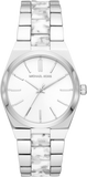 Michael Kors Channing Quartz White Dial Two Tone Steel Strap Watch For Women - MK6649 Authentic Buy Shop Now