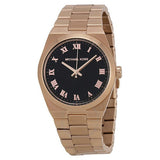 Michael Kors Channing Black Dial Rose Gold Steel Strap Watch For Women - MK5937 Authentic Buy Shop Now