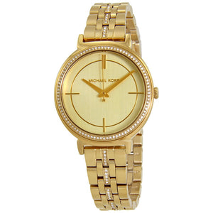 Michael Kors Cinthia Quartz Gold Dial Gold Steel Strap Watch For Women - MK3681 Authentic Buy Shop Now
