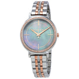 Michael Kors Cinthia Mother of Pearl Grey Dial Two Tone Steel Strap Watch for Women - MK3642 Authentic Buy Shop Now