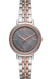 Michael Kors Cinthia Mother of Pearl Grey Dial Two Tone Steel Strap Watch for Women - MK3642 Authentic Buy Shop Now