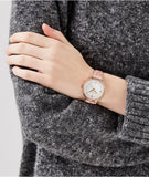 Michael Kors Cinthia Mother of Pearl Dial Pink Leather Strap Watch for Women - MK2663 Authentic Buy Shop Now