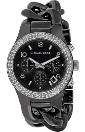 Michael Kors Ceramic Black Dial Black Steel Strap Watch for Women - MK5388 Authentic Buy Shop Now
