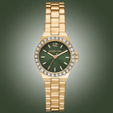Michael Kors Lennox Quartz Green Dial Gold Steel Strap Watch For Women - MK7395 Authentic Buy Shop Now